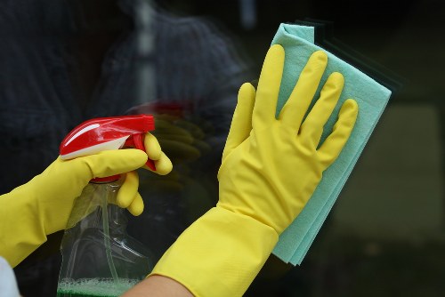 Cleaner preparing a booked service under the terms and conditions