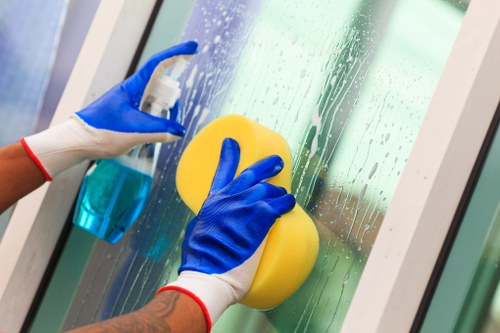 Detailed cleaning of an office kitchen and shared staff area in Stockwell