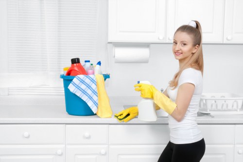 Professional cleaning of a Stockwell kitchen before moving in