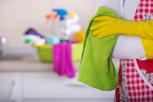 Local cleaner preparing a guest-ready short-let property in Stockwell