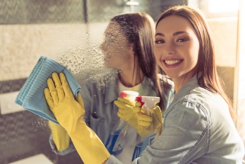 Customer reviewing booking details for a cleaning appointment